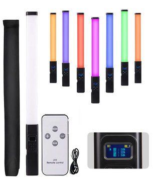 Светодиодная аккумуляторная лампа жезл H2 RGB LED Light Stickc со штативом 2м.