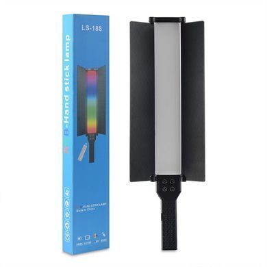 Светодиодная аккумуляторная лампа жезл LS-188 RGB LED со штативом 2м.