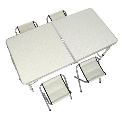 Раскладной стол для пикника со стульями белый