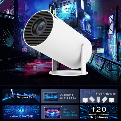 Смарт проектор HY300 4K Android 11, WiFi6+ BT5.0. Домашний кинотеатр