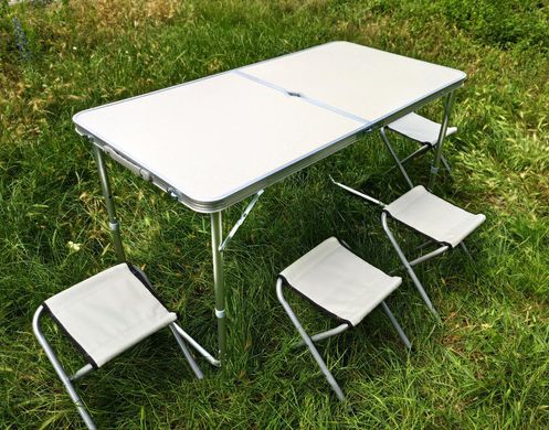 Раскладной стол для пикника со стульями (под дерево)