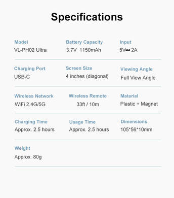 Селфі-монітор KingMa VL-PH02 Ultra для зйомки на смартфон