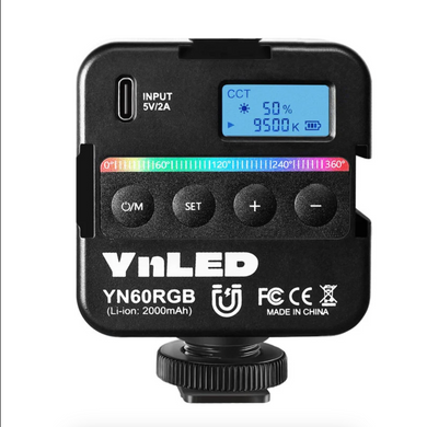 Накамерне відеосвітло Yongnuo YN 60 RGB, портативна міні-світлодіодна панель для камери