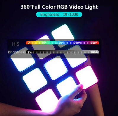 Накамерне відеосвітло Yongnuo YN 60 RGB, портативна міні-світлодіодна панель для камери