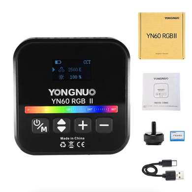 Накамерный свет Yongnuo yn60rgb ii портативная мини-светодиодная панель для камеры