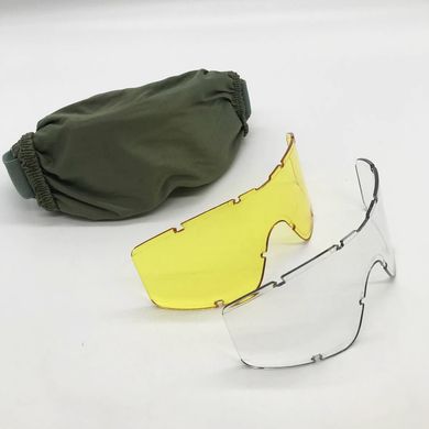 Захисні окуляри маска  з 3-ма змінними лінзами