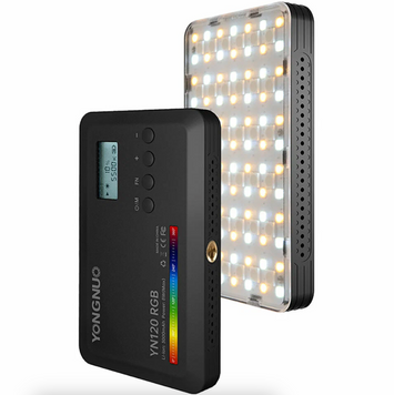 Портативный видеосвет Yongnuo YN120 RGB со встроенным аккумулятором 2500K-9900K