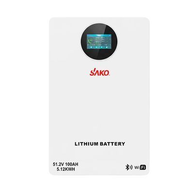 Умная LiFePO4 батарея SAKO Li-SUN SK-51.2V 100AH WF для солнечных систем