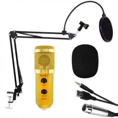 Микрофон конденсаторный студийный со стойкой UKC Music D.J. M-800U USB
