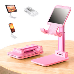 Настольная подставка для телефона и планшета розовая