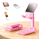 Настільна підставка для телефону та планшета біла рожева