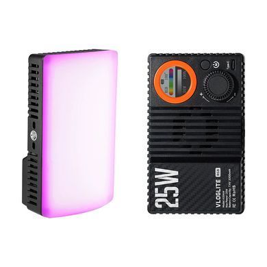 Світлодіодне RGB накамерне світло VLOGLITE K25. Лампа для відео та фотозйомки