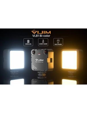 Портативный видеосвет VIJIM VL-81 Ulanzi накамерный LED-свет для смартфонов, камер и видеоблогинга