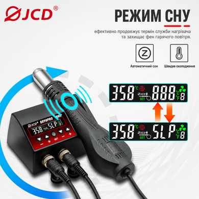 Паяльна станція JCD 8898Pro з феном та паяльником