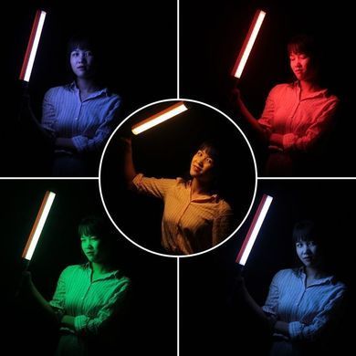 Светодиодная аккумуляторная лампа жезл R1000 RGB со штативом 2м.