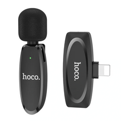 Бездротовий мікрофон петличний (Lightning) hoco L15, чорний For iPhone