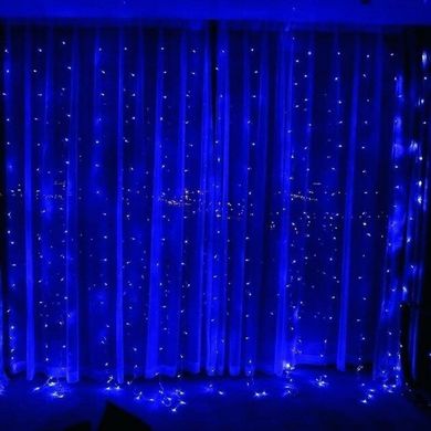 LED Гирлянда водопад - синий (120 лампочек, 1.5 x 1.5 метра)