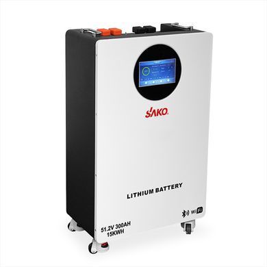 Інтелектуальна акумуляторна батарея SAKO Li-SUN SK-51.2V 300AH з Wi-Fi та Bluetooth