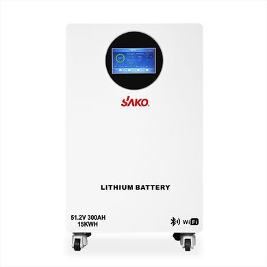 Інтелектуальна акумуляторна батарея SAKO Li-SUN SK-51.2V 300AH з Wi-Fi та Bluetooth