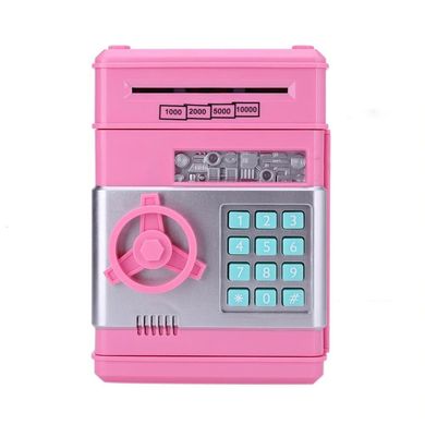 Дитячий електронний сейф скарбничка з кодовим замком і купюроприймачем рожевий