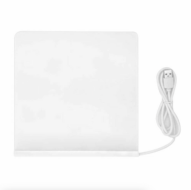 Светодиодная доска для рисования с подставкой 15*15 см + 7 ручек,&nbsp;USB.