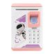 Дитячий електронний сейф скарбничка з відбитком пальця, кодовим замком і купюропроприймачем рожевий