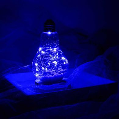 LED Гірлянда мідний дріт - синій (7 метрів, 100 лампочок, працює від мережі)
