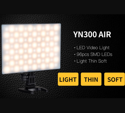 Комплект Yongnuo YN-300 AIR 3200k-5600k Накамерне світло  для фото та відеозйомки