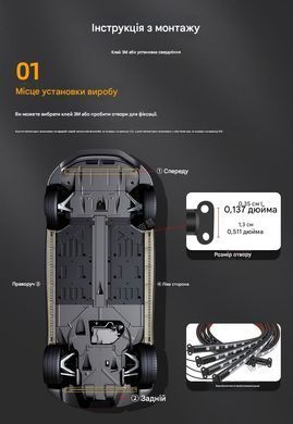 Подсветка днища автомобиля с мобильным приложением светодиодная RGB 120*150 см