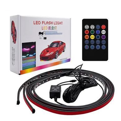 Подсветка днища автомобиля с мобильным приложением светодиодная RGB 120*150 см