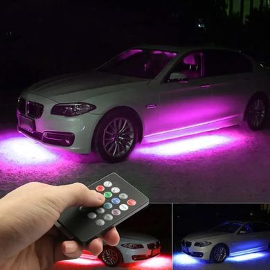 Подсветка днища автомобиля с мобильным приложением светодиодная RGB 120*150 см