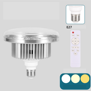 Світлодіодна лампа E27 380 Вт із затемненням та пультом для фотостудії