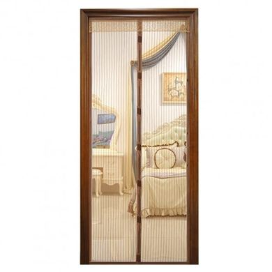 Антимоскитная дверная штора на магнитах коричневая (210 х 102 см)