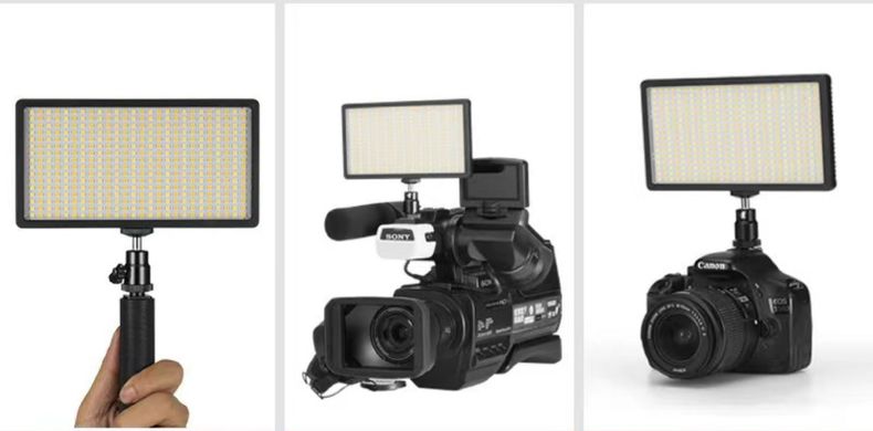 Аккумуляторный осветитель видеосвет со штативом 2м лампа для фото и видео 416 LED
